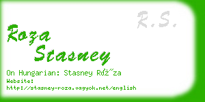 roza stasney business card